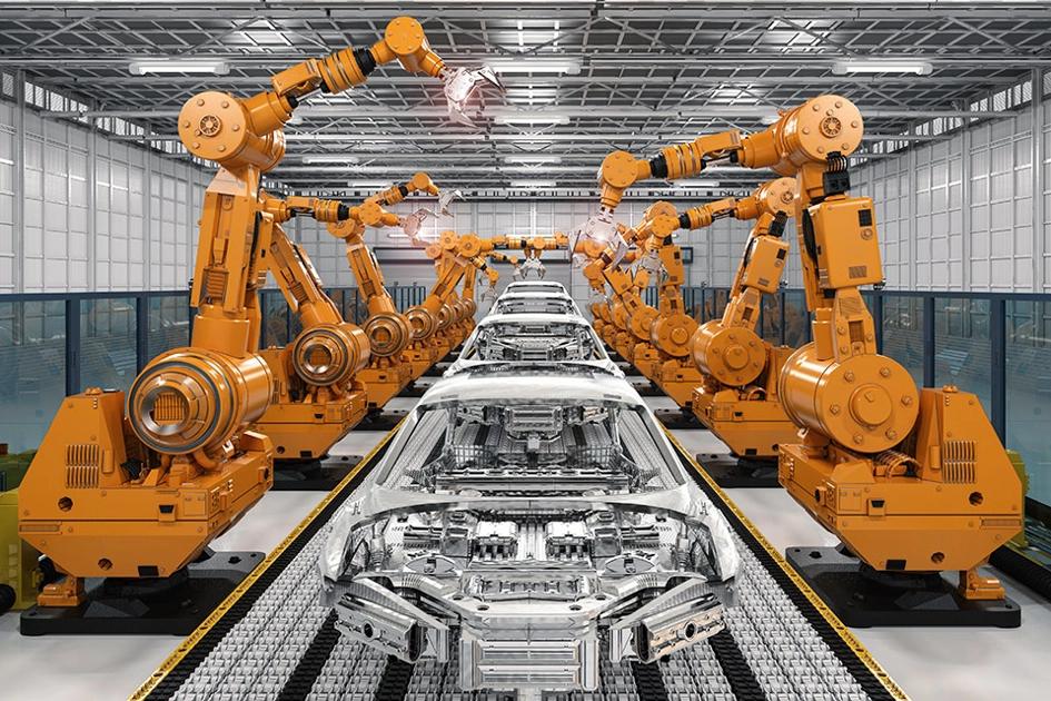Robotar På Fabrik