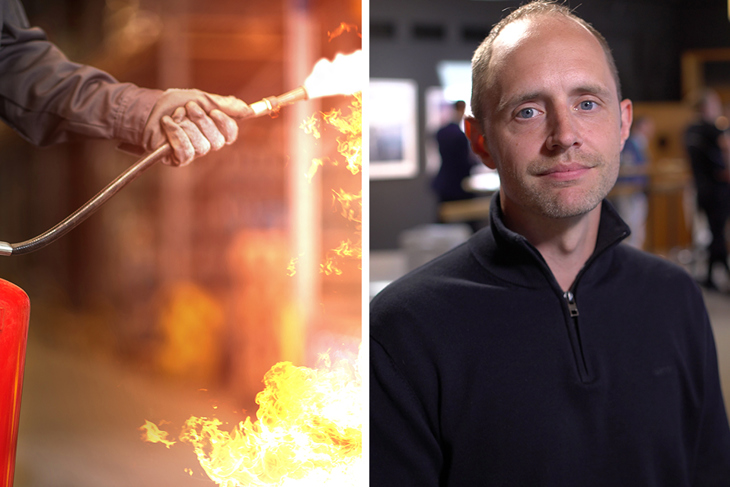 Säkerhet, Unikom; Brandsläckning; It Chef Heinz Borchmann